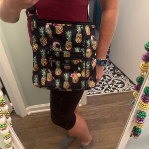 Pineapple Print Crossbody Bag